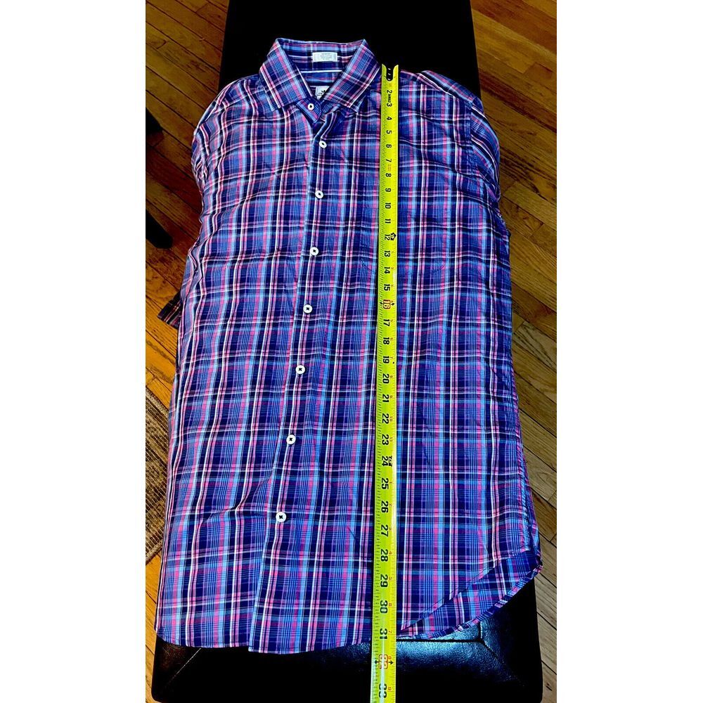Peter Millar Men's Sz M Long Sleeve Shirt Plaid * See Pictures* - Picture 7 of 7